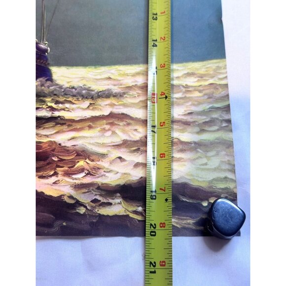 "Old Ironsides" USS Constitution unFramed Art Lithograph Print Poster Vtg - Picture 11 of 11